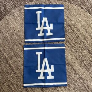 LOS ANGELES DODGERS 18” HOME DECOR PILLOW CASES BLUE WHITE BASEBALL LA NEW